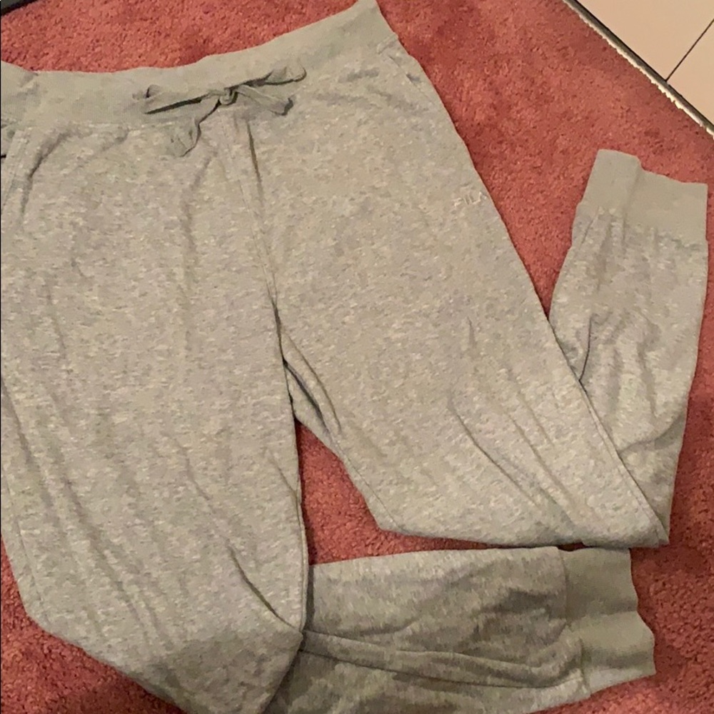 Gray sweatpants